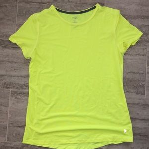 women’s neon yellow short sleeve shirt